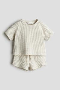 Костюм-Двойка из вафельного хлопка H&M, бежевый