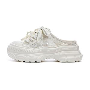 Сандалии с закрытым носком женские цвета экрю JOSINY, Ecru (Heel Height 6.2Cm)