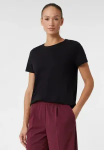 Базовая футболка с логотипом mit seitlichem Comma Casual Identity, Schwarz