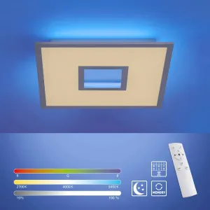 Потолочный светильник LED RECESS LED-панель 1 шт., теплый белый - холодный белый, регулируется с помощью пульта дистанционного управления Just Light, белый