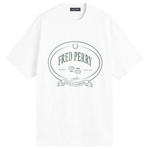 Футболка «Выбран чемпионами» Fred Perry, snow белый