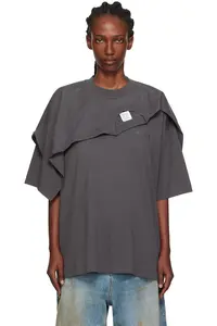 Vetements Серая двухслойная футболка