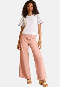 Футболка с принтом REGULAR FIT SCALLOP Love & Roses, кремовый