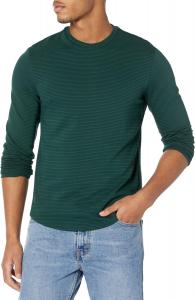 GUESS Мужская длинная толстовка Colima Linear Crew, Dark Jade Multi