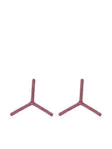 Серьги-гвоздики Y с блестками Y/Project, розовый