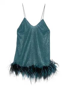 Мини-платье с V-образным вырезом Oséree, синий