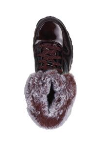 Зимние ботинки женские Skechers с меховой опушкой, бордовый