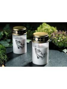 Novaliv Белые надгробные светильники, 2 светодиодные свечи непрерывного горения с мерцающим белым пламенем