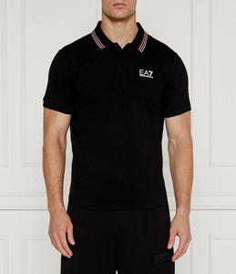 Поло EA7 Regular Fit, черный