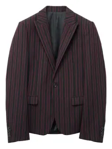 Пиджак в полоску Alexander Mcqueen, черный