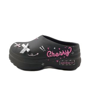 Adidas Originals Тапочки-мюли AdiFOM Stan Smith с закрытым носком, устойчивые к истиранию, унисекс, черно-розовые