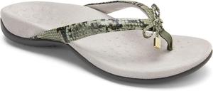 Женские сандалии Vionic Rest Bella с ремешком между пальцами- поддерживающие ортопедические сандалии с трехзонным комфортом и поддержкой свода стопы, шлепанцы для женщин, размеры средней и широкой полноты 5-12, Olive