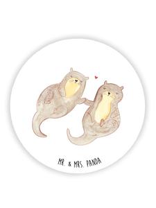 Mr. & Mrs. Panda Магнит на холодильник в виде лапок выдры, держащих что-то без слов, белого цвета