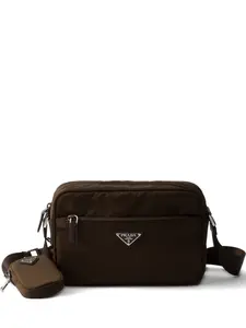 Сумка через плечо из переработанного нейлона Prada, коричневый