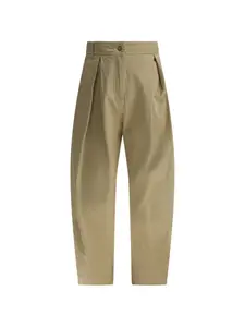 Брюки с защипами Moncler Enfant, бежевый