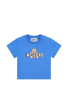 Футболка с графическим принтом Moschino Kids, синий