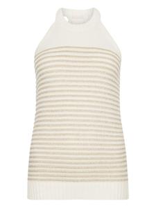 Полосатый топ с люрексом LIU JO, белый