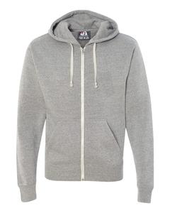 Толстовка Triblend Full-Zip с капюшоном J. America, цвет grey triblend