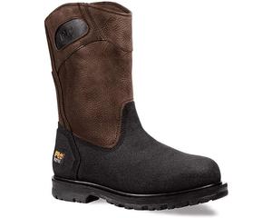 Мужские сапоги Timberland PRO Powerwelt кожаные комбинированные, черно-коричневый