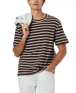 Мужская футболка Kosta Striped Regular Fit Buffalo David Bitton, белый