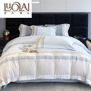 LUOLAI HOME Простыня 180x200 см, молочный бархат Kristen, небесно-голубой