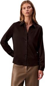 Женская атласная рубашка на пуговицах Calvin Klein, Black