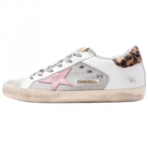 Golden Goose Leather Low top Skateboard Shoes Women's Gray White