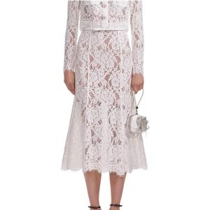 Self-portrait Повседневная длинная юбка для женщин Self portrait Pure White