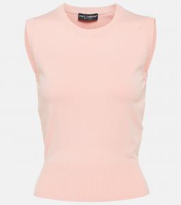 Вязаная майка Dolce&Gabbana, розовый