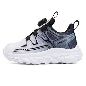Кроссовки для бега с низким верхом, противоскользящие, амортизирующие, износостойкие, дышащие, детские BOBDOG, черный/белый
