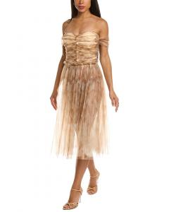 Мини-платье Элизабетты Франки Elisabetta Franchi, коричневый