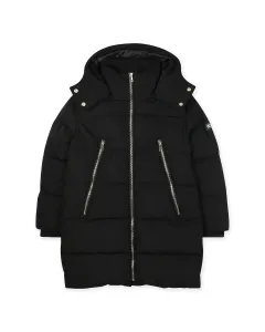 Детское пальто для девочки черного цвета с длинными рукавами Michael Kors