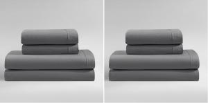 Calvin Klein Комплект постельного белья, размер Queen (152x203 см), в комплекте простыня с резинкой и 2 наволочки, из хрустящего хлопкового перкаля с глубокими карманами, белый