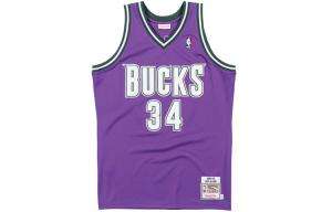 Аутентичный джерси-топ Mitchell & Ness 'NBA Milwaukee Bucks 2000 Ray Allen' Mitchell Ness, фиолетовый