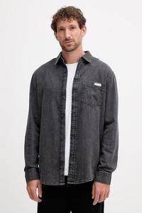 Хлопковая рубашка Calvin Klein Jeans, серый