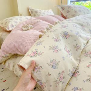 LUOLAI HOME Комплект постельного белья 4 предмета, простыня 2 м, пододеяльник 220x240 см