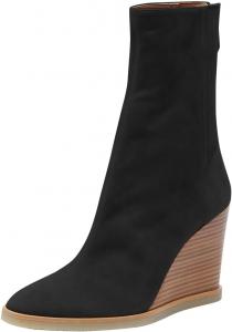 Женские ботильоны FOWT с круглыми носками, на высокой танкетке, короткие, с задней молнией, сексуальные для вечеринки или выпускного, размеры 4-16 US, Black