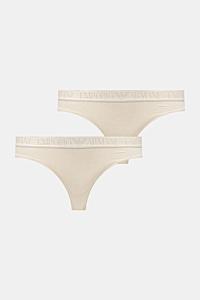 2 пары стрингов Emporio Armani Underwear, бежевый
