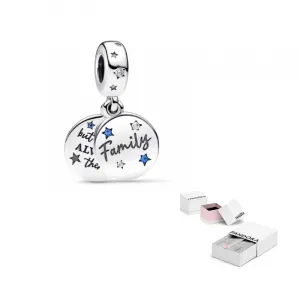 Pandora Серебряный кулон 925 пробы, стекло, синтетический фианит, женский серебряный