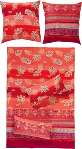 Постельное белье красное 1x 200x200 см + 2x 80x80 см Erwin Müller