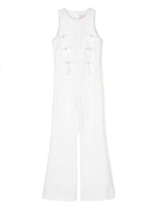 Elisabetta Franchi La Mia Bambina комбинезон с бантом, белый