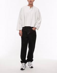 Джинсы свободного кроя с пятью карманами черного цвета Element