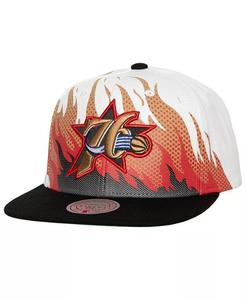 Мужская белая кепка Philadelphia 76ers Hot Fire Snapback Mitchell & Ness, белый
