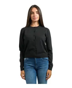 Черный кардиган, украшенный стразами Yes Zee, черный