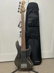 Бас-гитара Sadowsky MetroExpress Vintage J/J 5 струн с грифом из клена - серебристый металлик