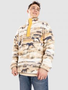 Флисовый пуловер Columbia Helvetia II Printed Half Snap Fleece Half-Zip Fleece Pullover, lemon wash roaming