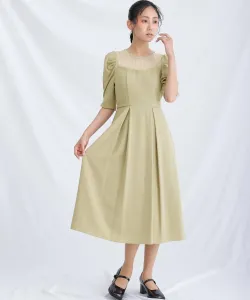 Ленточный пояс, пышные рукава, свадебное платье для вечеринки, приглашение на торжество, платье для встречи выпускников Pourvous, цвет Khaki