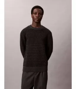 Шерстяной свитер regular fit Calvin Klein, серый