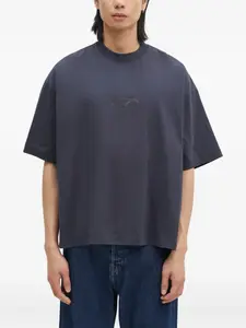 Футболка с вышитым логотипом VETEMENTS, синий