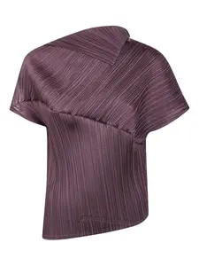 Плиссированный топ Leap асимметричного кроя Pleats Please Issey Miyake, коричневый